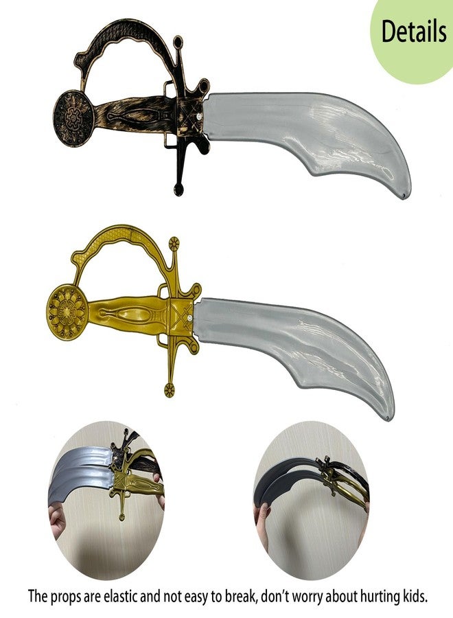 Flyekist 8 Pcs Pirate Swords for Kids,Plastic Pirate Sword Set for Party Favors,Theme Birthday Party, School Stage Activity, Christmas Halloween Cosplay Costume Dress-Up Props. - Image 4